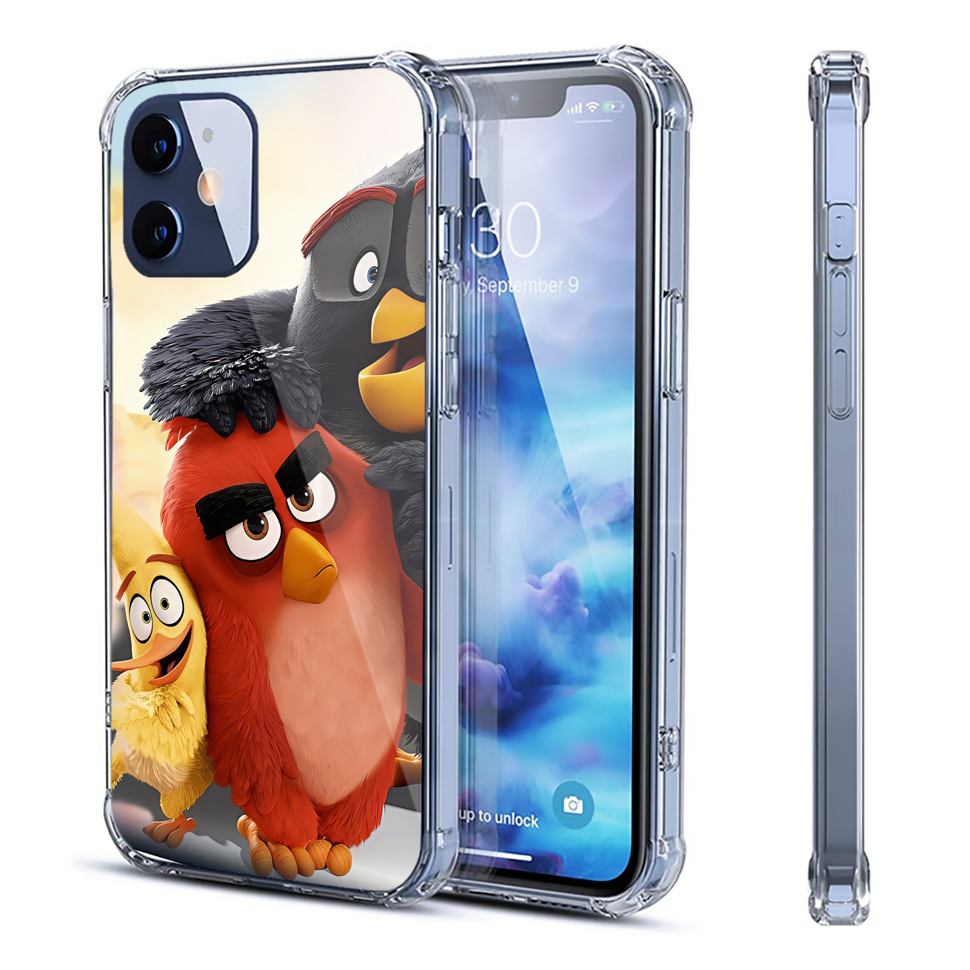 （画像用） Angry Birds アングリーバード 【iPhone 12シリーズ対応】透明スマホケース（クリアソフトケース）